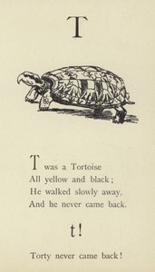 De letter T door Edward Lear